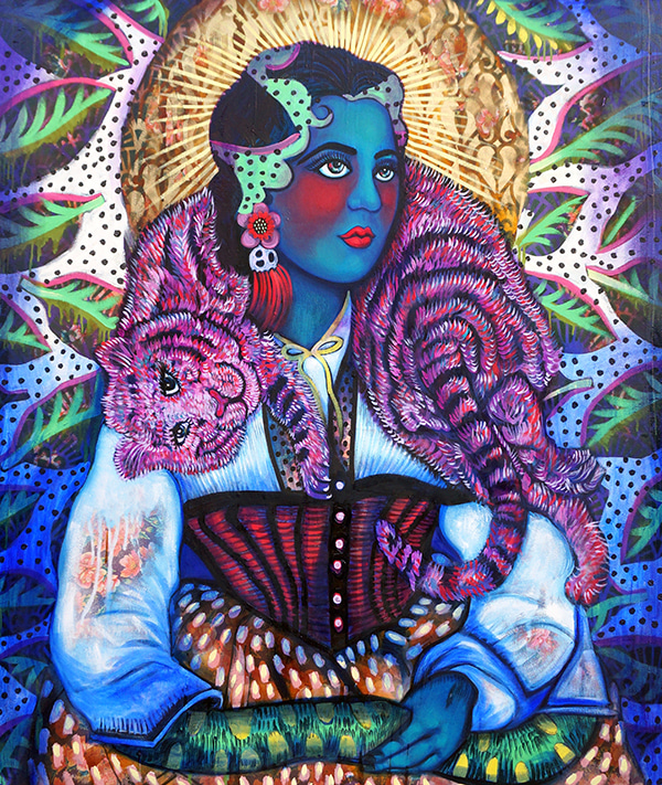 A Tiger on my Neck and a Snake up my Sleeve by Sarah Hickey | Lethbridge Gallery